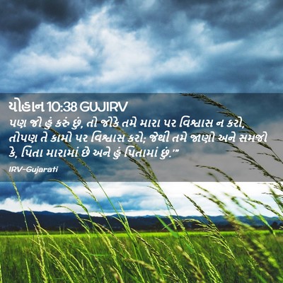 Picture 02 - યોહાન 10:38 GUJIRV - પણ જો હું કરું છું, - Bible Verse Picture
