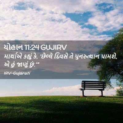 Picture 02 - યોહાન 11:24 GUJIRV - માર્થાએ કહ્યું કે, - Bible Verse Picture