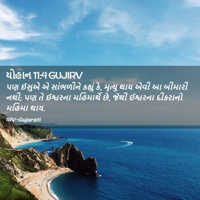 Picture 02 - યોહાન 11:4 GUJIRV - પણ ઈસુએ એ સાંભળીને - Bible Verse Picture