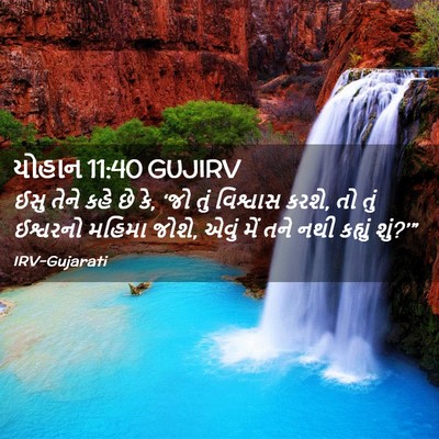 Picture 02 - યોહાન 11:40 GUJIRV - ઈસુ તેને કહે છે કે, - Bible Verse Picture