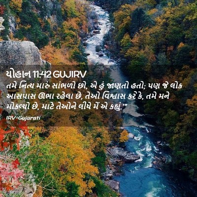 Picture 02 - યોહાન 11:42 GUJIRV - તમે નિત્ય મારું - Bible Verse Picture