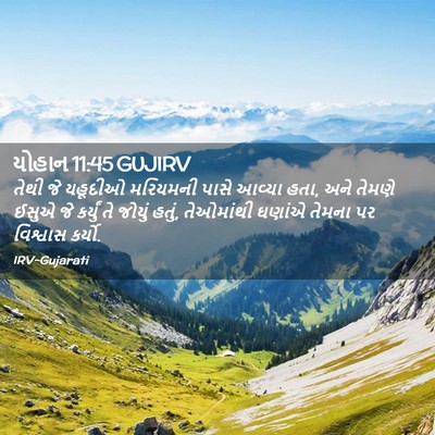 Picture 02 - યોહાન 11:45 GUJIRV - તેથી જે યહૂદીઓ - Bible Verse Picture