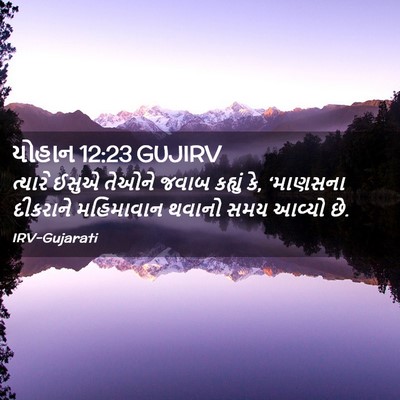 Picture 02 - યોહાન 12:23 GUJIRV - ત્યારે ઈસુએ તેઓને - Bible Verse Picture