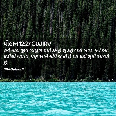 Picture 02 - યોહાન 12:27 GUJIRV - હવે મારો જીવ - Bible Verse Picture