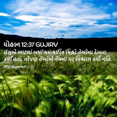 Picture 02 - યોહાન 12:37 GUJIRV - ઈસુએ આટલાં બધાં - Bible Verse Picture