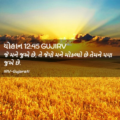 Picture 02 - યોહાન 12:45 GUJIRV - જે મને જુએ છે, તે - Bible Verse Picture