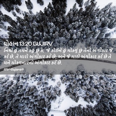 Picture 02 - યોહાન 13:20 GUJIRV - નિશ્ચે હું તમને - Bible Verse Picture