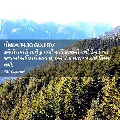Picture 02 - યોહાન 14:30 GUJIRV - હવેથી તમારી સાથે - Bible Verse Picture