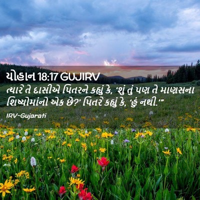 Picture 02 - યોહાન 18:17 GUJIRV - ત્યારે તે દાસીએ - Bible Verse Picture