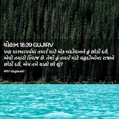 Picture 02 - યોહાન 18:39 GUJIRV - પણ પાસ્ખાપર્વમાં - Bible Verse Picture