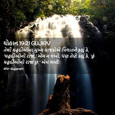 Picture 02 - યોહાન 19:21 GUJIRV - તેથી યહૂદીઓના - Bible Verse Picture