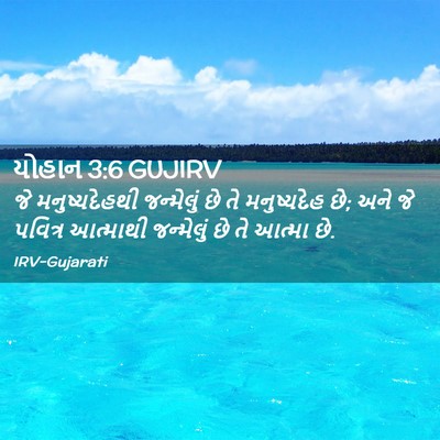 Picture 02 - યોહાન 3:6 GUJIRV - જે મનુષ્યદેહથી - Bible Verse Picture