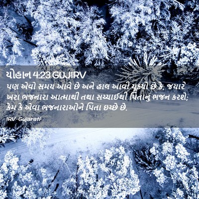 Picture 02 - યોહાન 4:23 GUJIRV - પણ એવો સમય આવે છે - Bible Verse Picture
