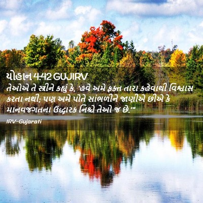 Picture 02 - યોહાન 4:42 GUJIRV - તેઓએ તે સ્ત્રીને - Bible Verse Picture