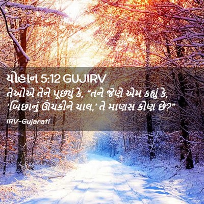 Picture 02 - યોહાન 5:12 GUJIRV - તેઓએ તેને પૂછ્યું - Bible Verse Picture