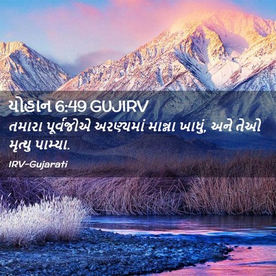 Picture 02 - યોહાન 6:49 GUJIRV - તમારા પૂર્વજોએ - Bible Verse Picture