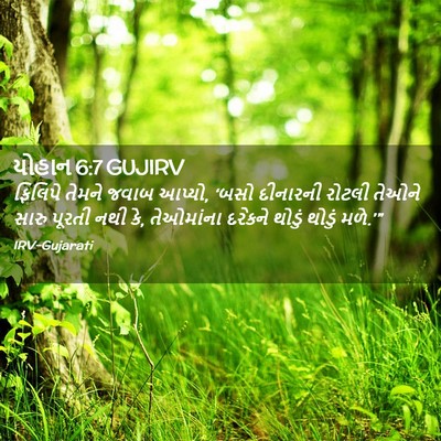 Picture 02 - યોહાન 6:7 GUJIRV - ફિલિપે તેમને જવાબ - Bible Verse Picture