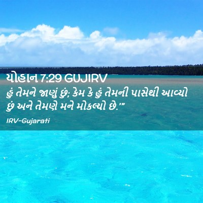 Picture 02 - યોહાન 7:29 GUJIRV - હું તેમને જાણું - Bible Verse Picture