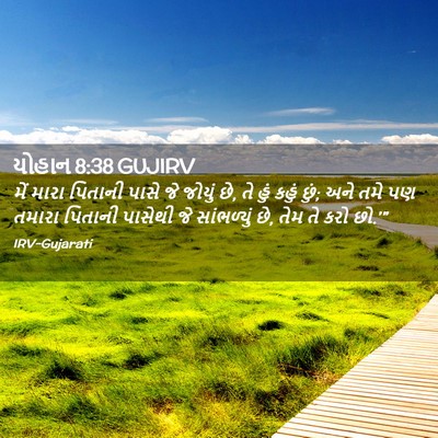 Picture 02 - યોહાન 8:38 GUJIRV - મેં મારા પિતાની - Bible Verse Picture