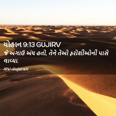 Picture 02 - યોહાન 9:13 GUJIRV - જે અગાઉ અંધ હતો, - Bible Verse Picture