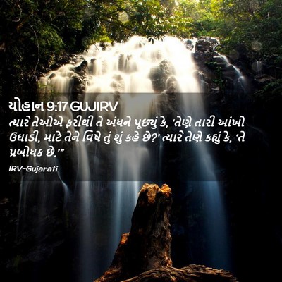 Picture 02 - યોહાન 9:17 GUJIRV - ત્યારે તેઓએ ફરીથી - Bible Verse Picture