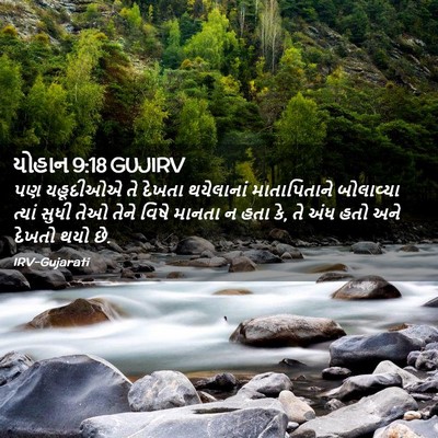 Picture 02 - યોહાન 9:18 GUJIRV - પણ યહૂદીઓએ તે - Bible Verse Picture