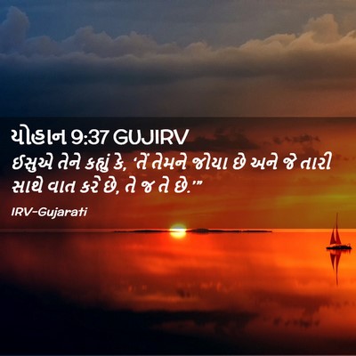 Picture 02 - યોહાન 9:37 GUJIRV - ઈસુએ તેને કહ્યું - Bible Verse Picture