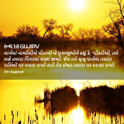 Picture 02 - રૂથ 1:8 GUJIRV - માર્ગમાં નાઓમીએ - Bible Verse Picture