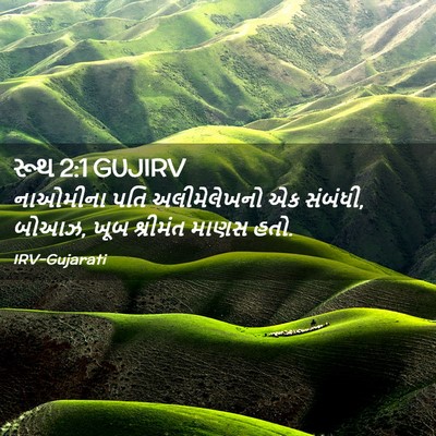 Picture 02 - રૂથ 2:1 GUJIRV - નાઓમીના પતિ - Bible Verse Picture
