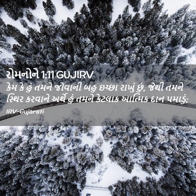 Picture 02 - રોમનોને 1:11 GUJIRV - કેમ કે હું તમને - Bible Verse Picture