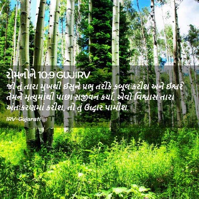 Picture 02 - રોમનોને 10:9 GUJIRV - જો તું તારા મુખથી - Bible Verse Picture