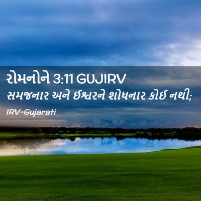 Picture 02 - રોમનોને 3:11 GUJIRV - સમજનાર અને - Bible Verse Picture