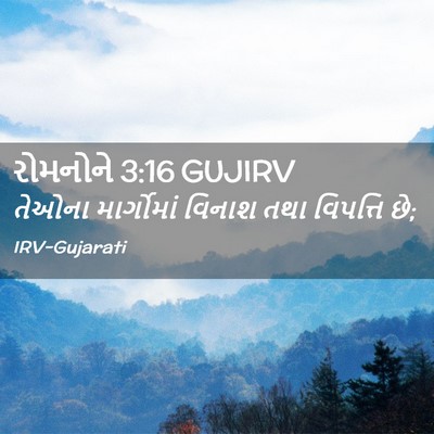 Picture 02 - રોમનોને 3:16 GUJIRV - તેઓના માર્ગોમાં - Bible Verse Picture
