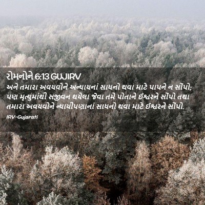 Picture 02 - રોમનોને 6:13 GUJIRV - અને તમારા અવયવોને - Bible Verse Picture