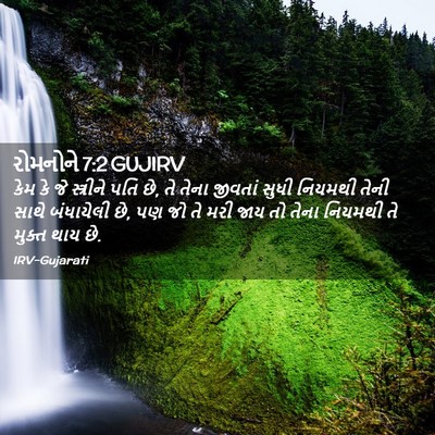 Picture 02 - રોમનોને 7:2 GUJIRV - કેમ કે જે સ્ત્રીને - Bible Verse Picture
