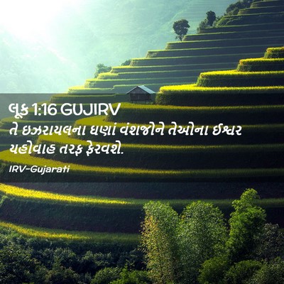 Picture 02 - લૂક 1:16 GUJIRV - તે ઇઝરાયલના ઘણાં - Bible Verse Picture