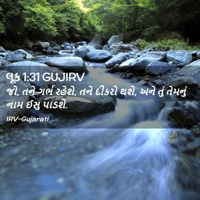 Picture 02 - લૂક 1:31 GUJIRV - જો, તને ગર્ભ રહેશે, - Bible Verse Picture