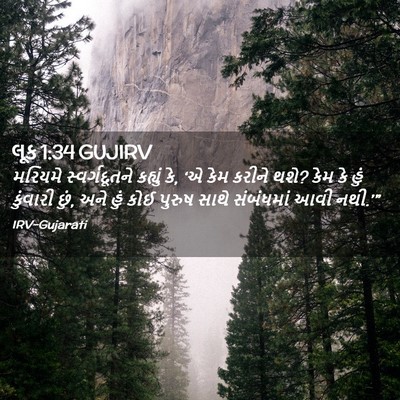 Picture 02 - લૂક 1:34 GUJIRV - મરિયમે - Bible Verse Picture