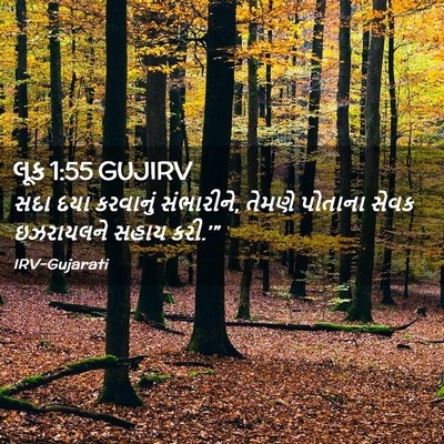 Picture 02 - લૂક 1:55 GUJIRV - સદા દયા કરવાનું - Bible Verse Picture