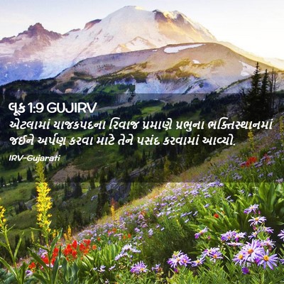 Picture 02 - લૂક 1:9 GUJIRV - એટલામાં યાજકપદના - Bible Verse Picture