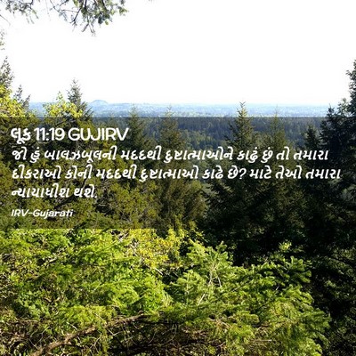 Picture 02 - લૂક 11:19 GUJIRV - જો હું બાલઝબૂલની - Bible Verse Picture