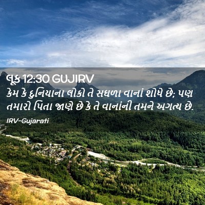 Picture 02 - લૂક 12:30 GUJIRV - કેમ કે દુનિયાના - Bible Verse Picture