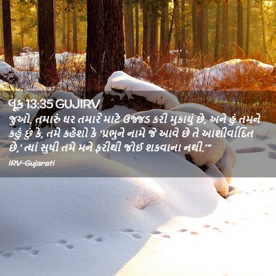 Picture 02 - લૂક 13:35 GUJIRV - જુઓ, તમારું ઘર - Bible Verse Picture
