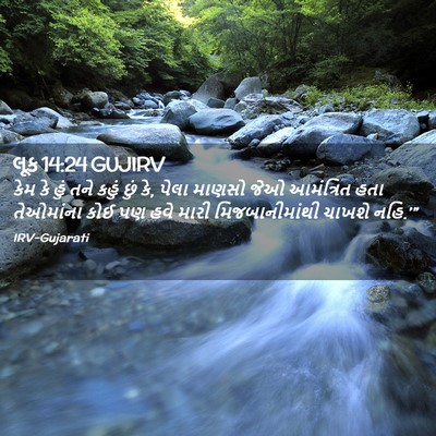 Picture 02 - લૂક 14:24 GUJIRV - કેમ કે હું તને કહું - Bible Verse Picture