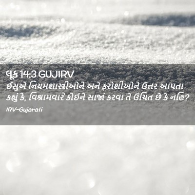 Picture 02 - લૂક 14:3 GUJIRV - ઈસુએ - Bible Verse Picture