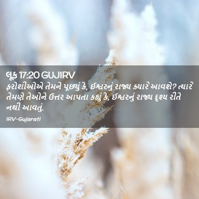Picture 02 - લૂક 17:20 GUJIRV - ફરોશીઓએ તેમને - Bible Verse Picture