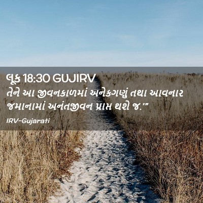 Picture 02 - લૂક 18:30 GUJIRV - તેને આ જીવનકાળમાં - Bible Verse Picture