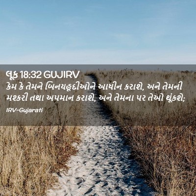 Picture 02 - લૂક 18:32 GUJIRV - કેમ કે તેમને - Bible Verse Picture