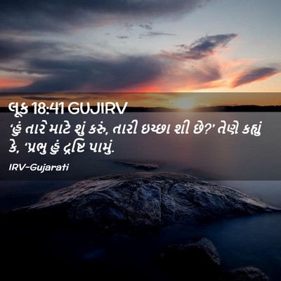 Picture 02 - લૂક 18:41 GUJIRV - ‘હું તારે માટે શું - Bible Verse Picture