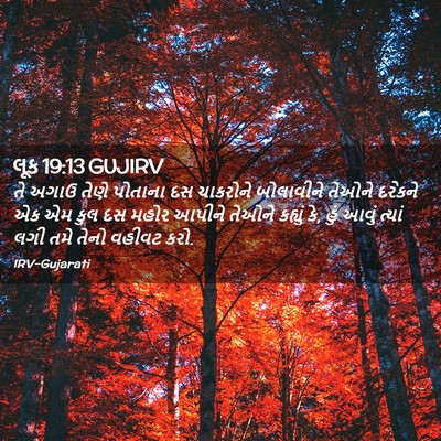 Picture 02 - લૂક 19:13 GUJIRV - તે અગાઉ તેણે - Bible Verse Picture